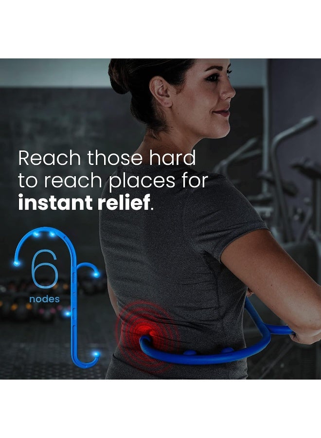 LiBa Back and Neck Massager - Trigger Point Massage Tools for Pain Relief and Manual Massage Hook Therapy Handheld Back Neck Shoulder Massager - Image 2